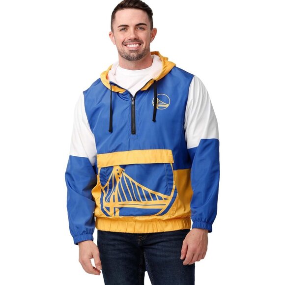FOCO NBA Men’s Team Logo Warm-up Windbreaker Jacket Golden State Warriors L - Picture 1 of 6